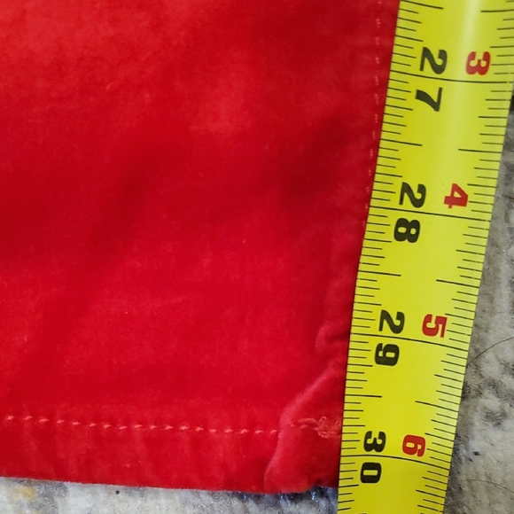 Nwot Jones New York Bold Red Velvet Feel Jeans - Picture 6 of 12